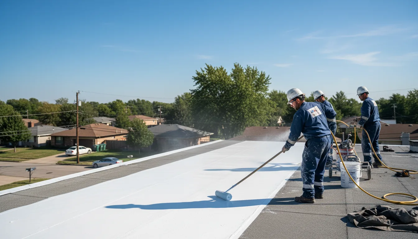 Commercial roof coating in Glen Ellyn, IL near me